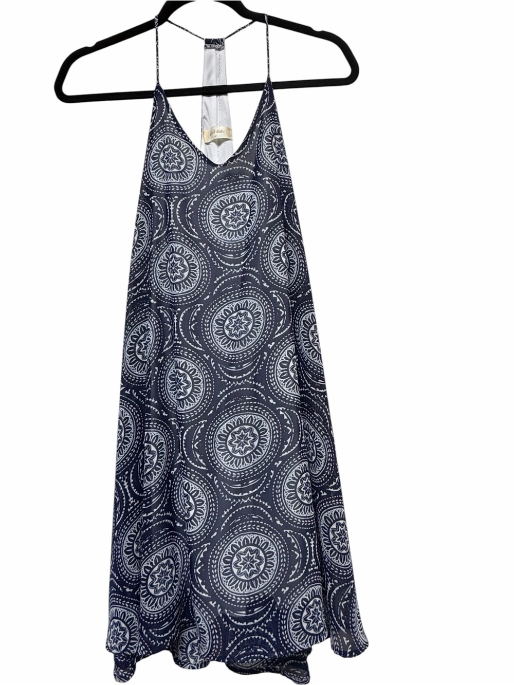 Altar'd State Blue & White Printed Razorback / T-Back Sundress size small